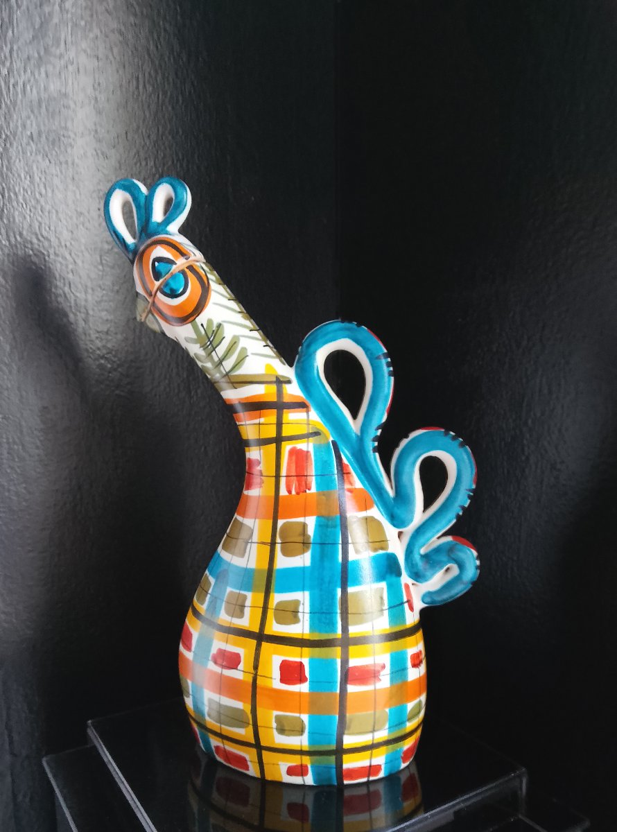 A Zoomorphic Bottle Attributed To Pierre Toulhoat, With A Design By Georges Allier. 