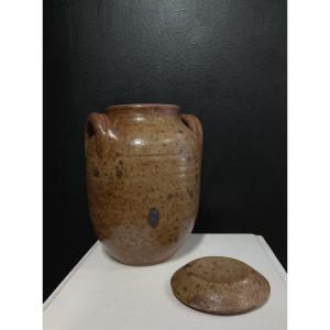 Glazed Stoneware Vinegar Pot By Guy Baudat.