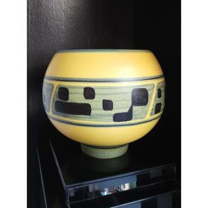 Ceramic Vase By Fernand Elchinger And Robert De Montgolfier