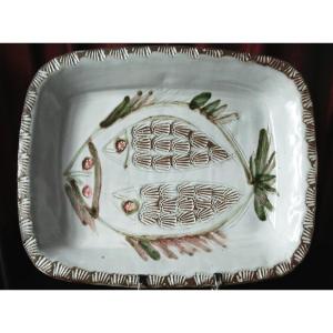 Ceramic Dish By Albert Thiry And Pyot Gavaudan.