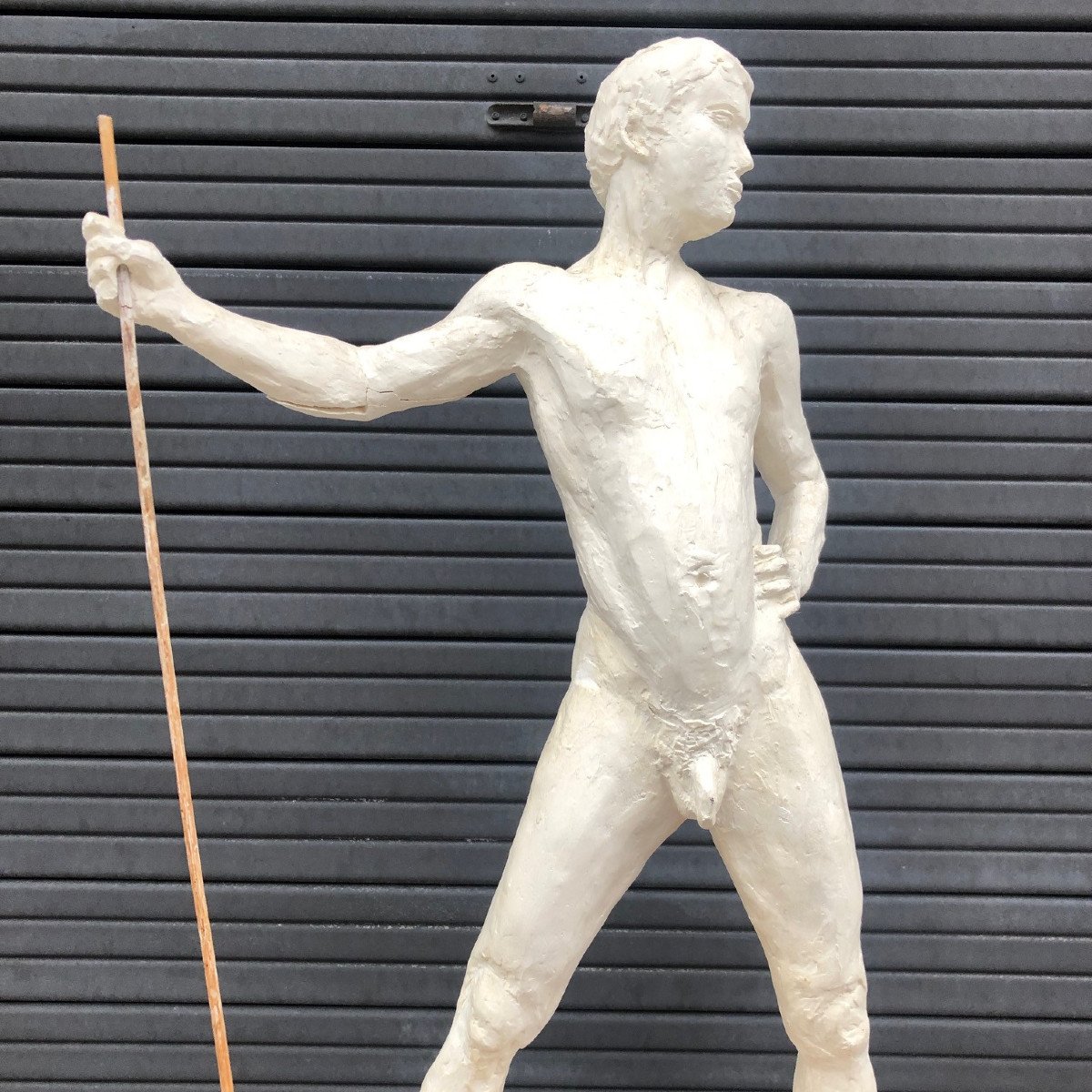 Academic Study Of A Nude In Plaster, Height 67cm, Monogrammed Fb And Dated 1932.-photo-2