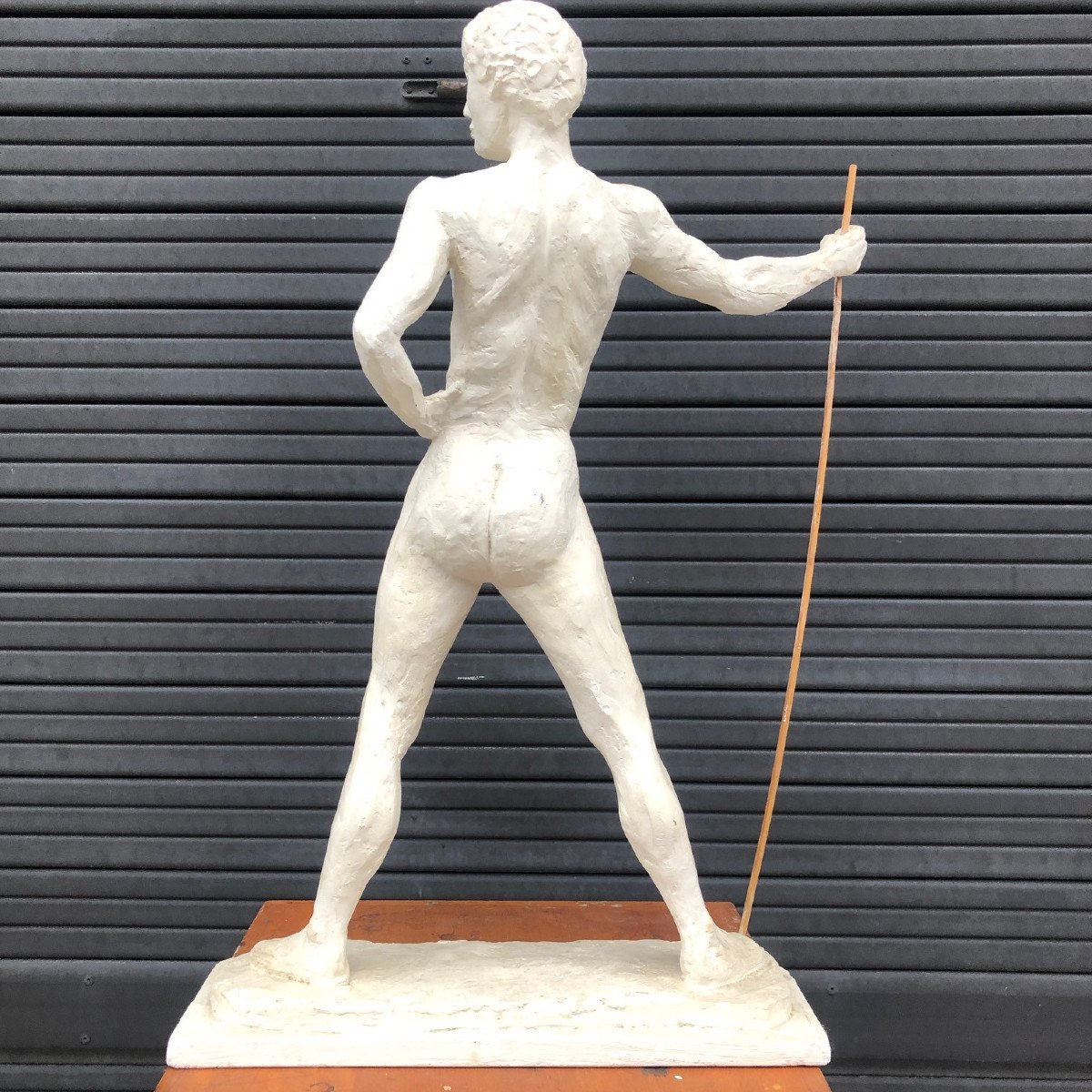 Academic Study Of A Nude In Plaster, Height 67cm, Monogrammed Fb And Dated 1932.-photo-3