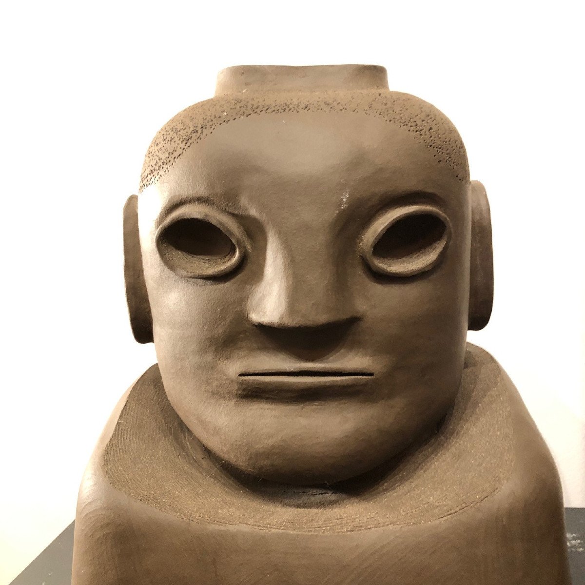 Terracotta Head By Belgian Artist Joséphine Hoefkens-photo-3