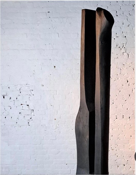 Abstract And Free-form Wooden Sculpture By Roland Lavianne (1948-2022)-photo-4
