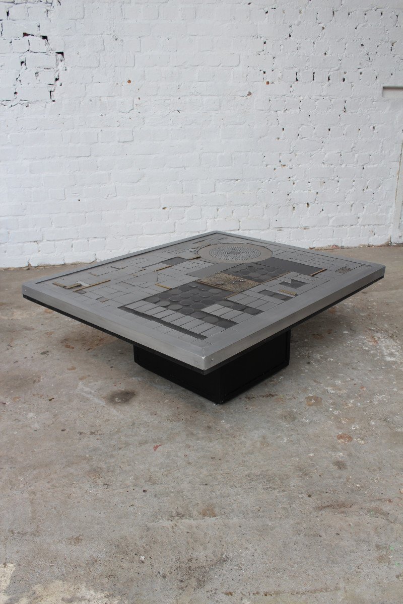 table basse conçue par le sculpteur et orfèvre belge Raf Verjans (1935-2022)-photo-2