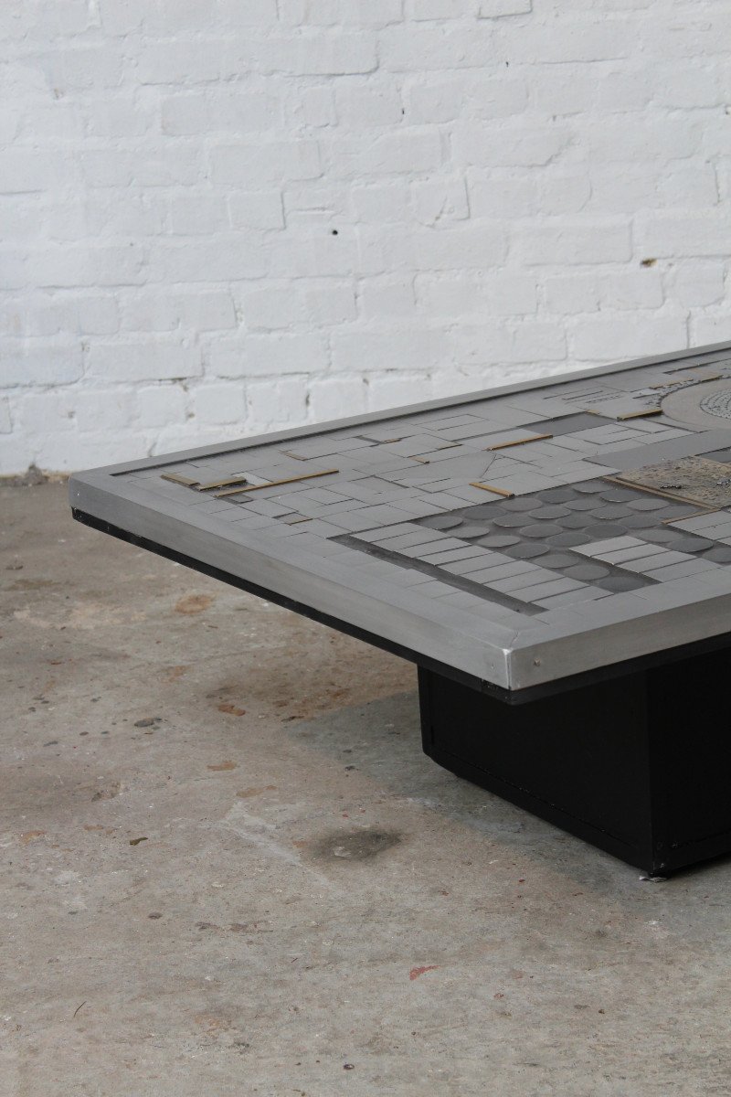 table basse conçue par le sculpteur et orfèvre belge Raf Verjans (1935-2022)-photo-4