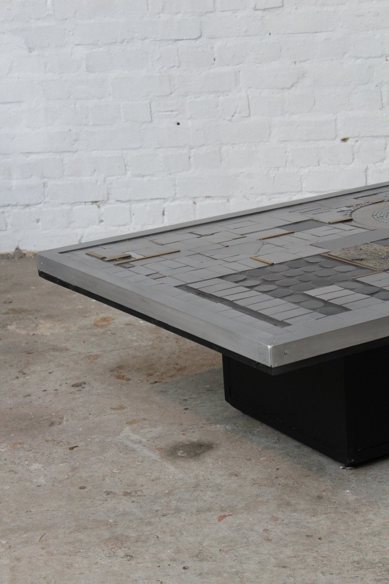 Coffee Table Designed In The Manner Of Raf Verjans (1935-2022)-photo-4