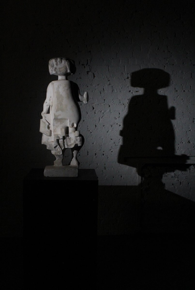 Plaster Sculpture "adrienne's Daughter" From 1962 By Belgian Sculptor Pol Spilliaert-photo-7