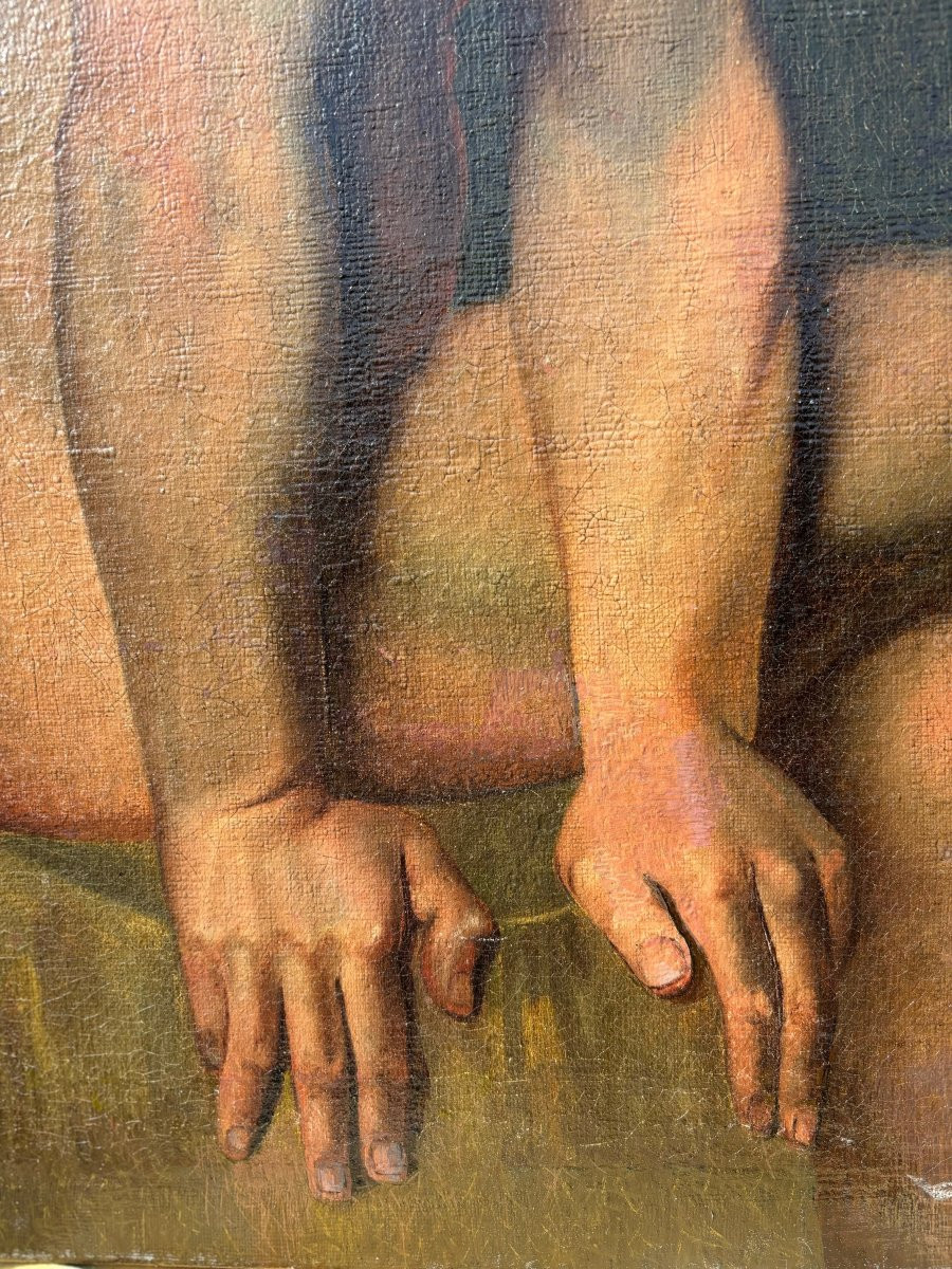 Academic Nude, Oil On Canvas, 19th Century-photo-2