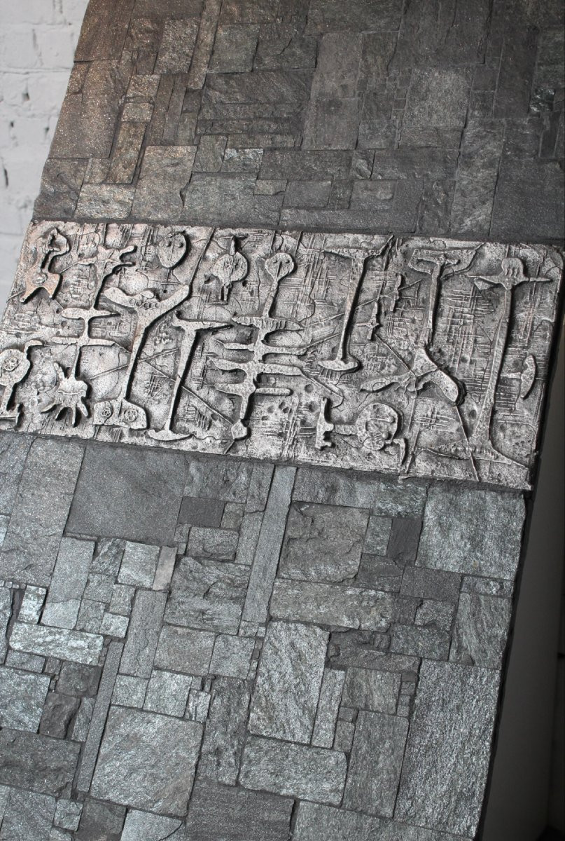 Slate Coffee Table By Belgian Artist Jules Dewaele, Pseudonym Pia Manu-photo-2