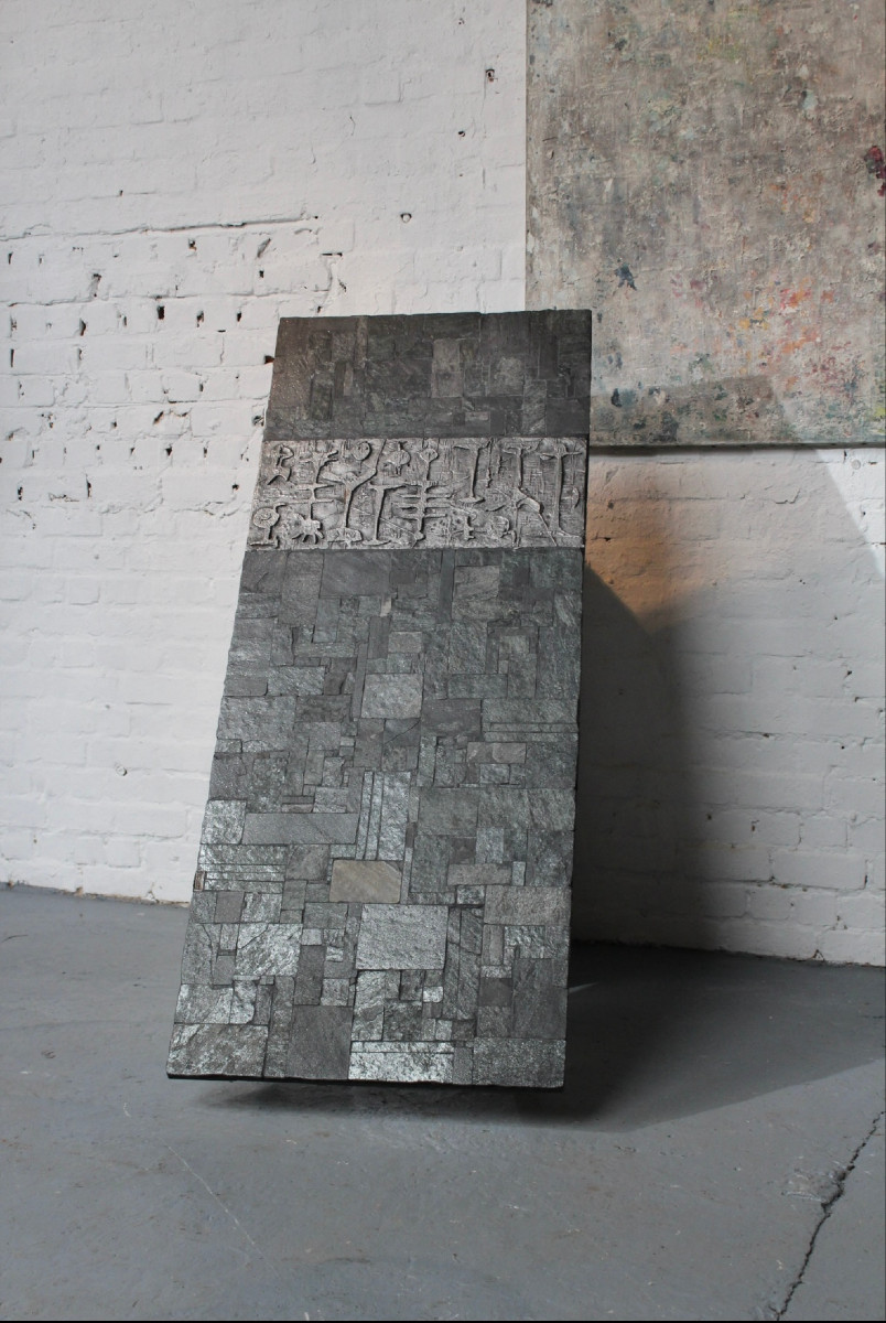 Slate Coffee Table By Belgian Artist Jules Dewaele, Pseudonym Pia Manu