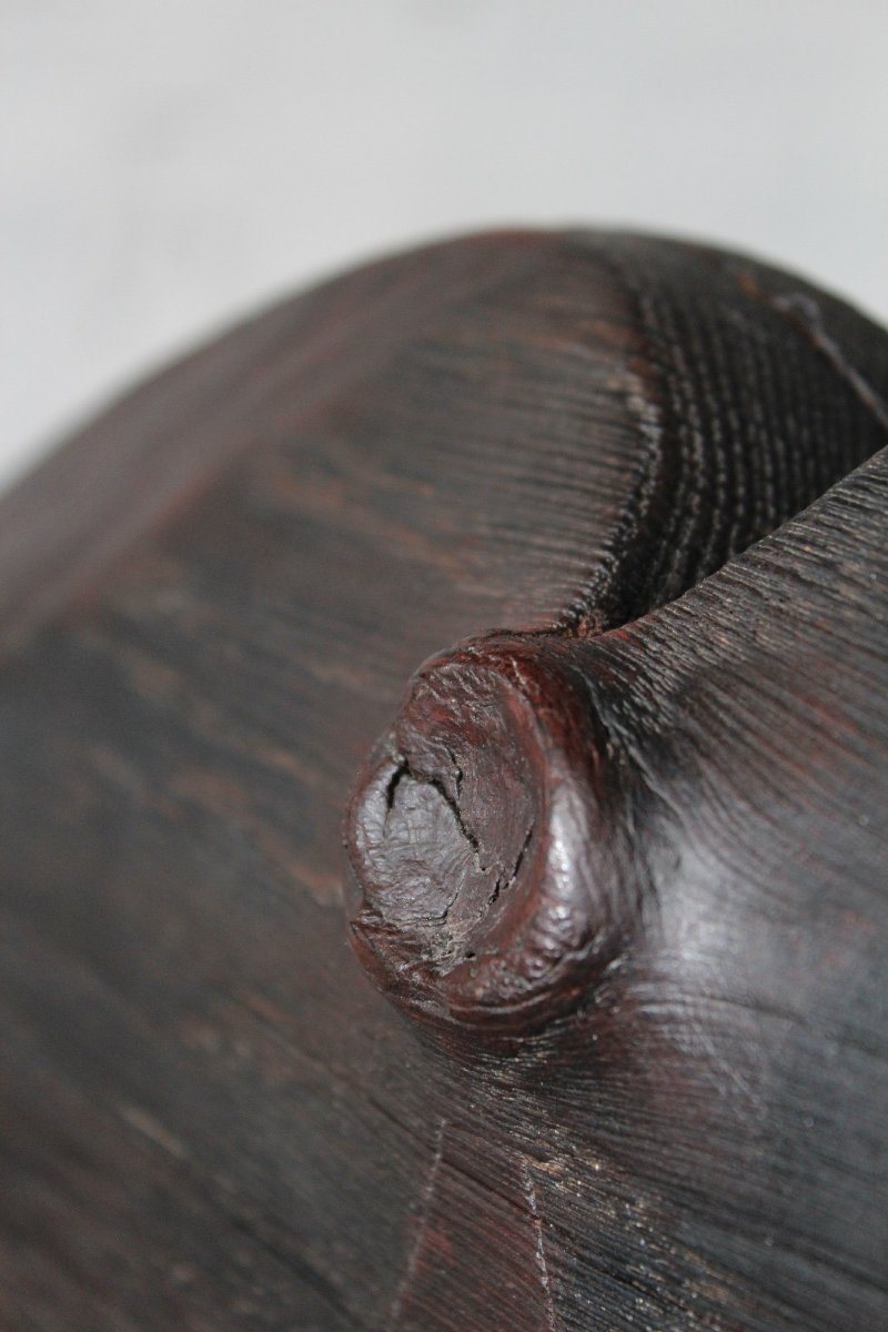 Burnt Wood Totem Sculpture By Belgian Sculptor Jacky De Mayer-photo-4