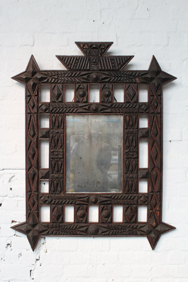 miroir , cadre , art populaire-photo-3