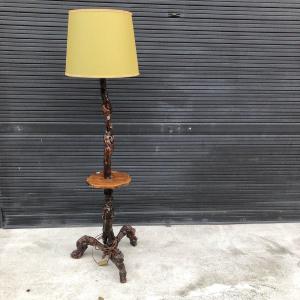 Large Floor Lamp In Assembly Of Vines