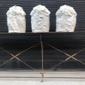 Three (3) Monolithic Ceramic Sculptures By Hervé Rousseau (born 1955)