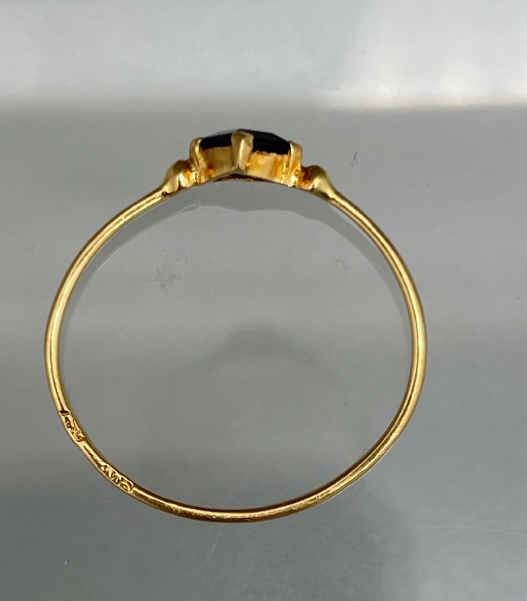 Bague Or jaune et Grenat-photo-2