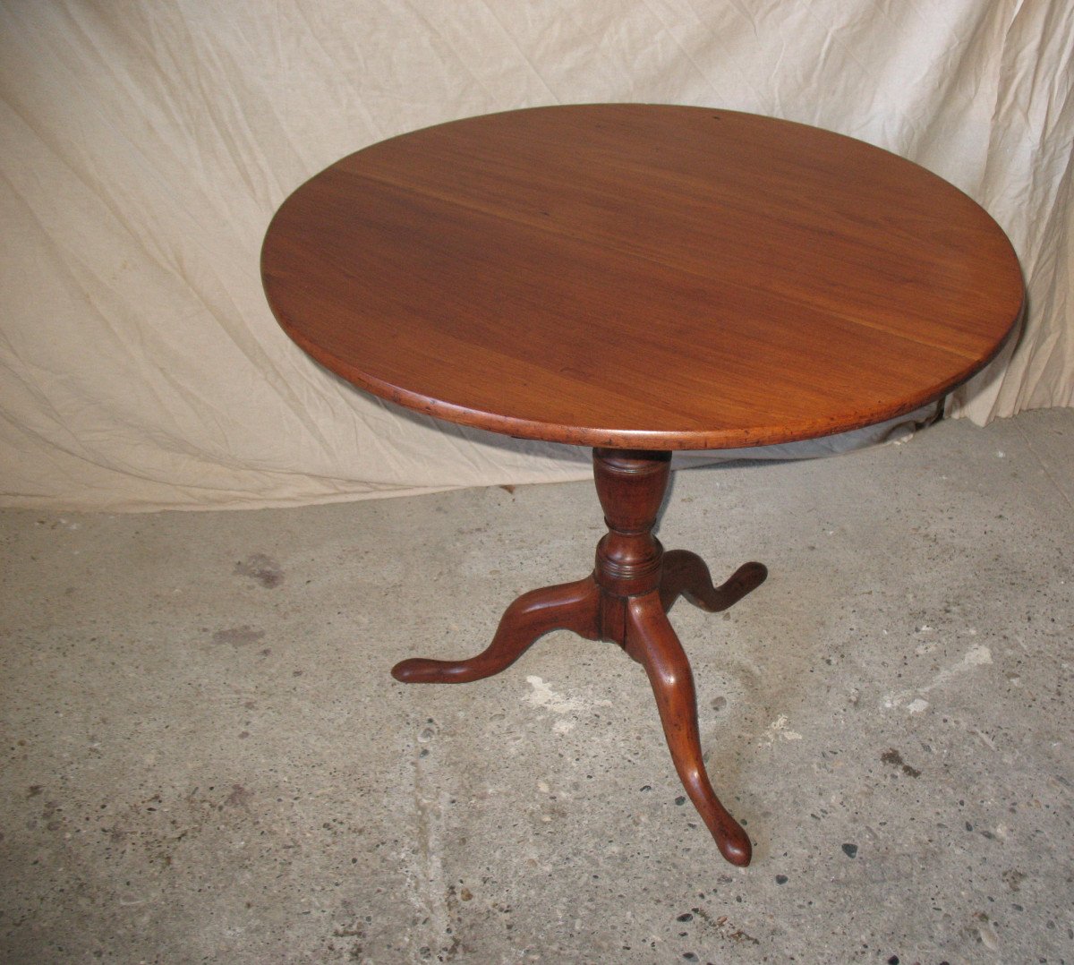 Tilting Pedestal Table In Solid Blond Mahogany, Louis XVI Period, 18th Century-photo-4