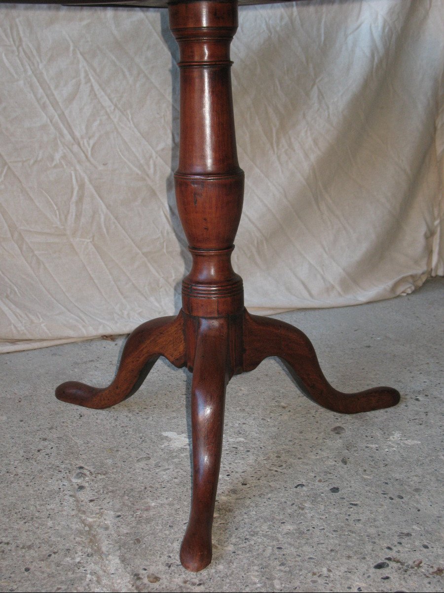 Tilting Pedestal Table In Solid Blond Mahogany, Louis XVI Period, 18th Century-photo-6