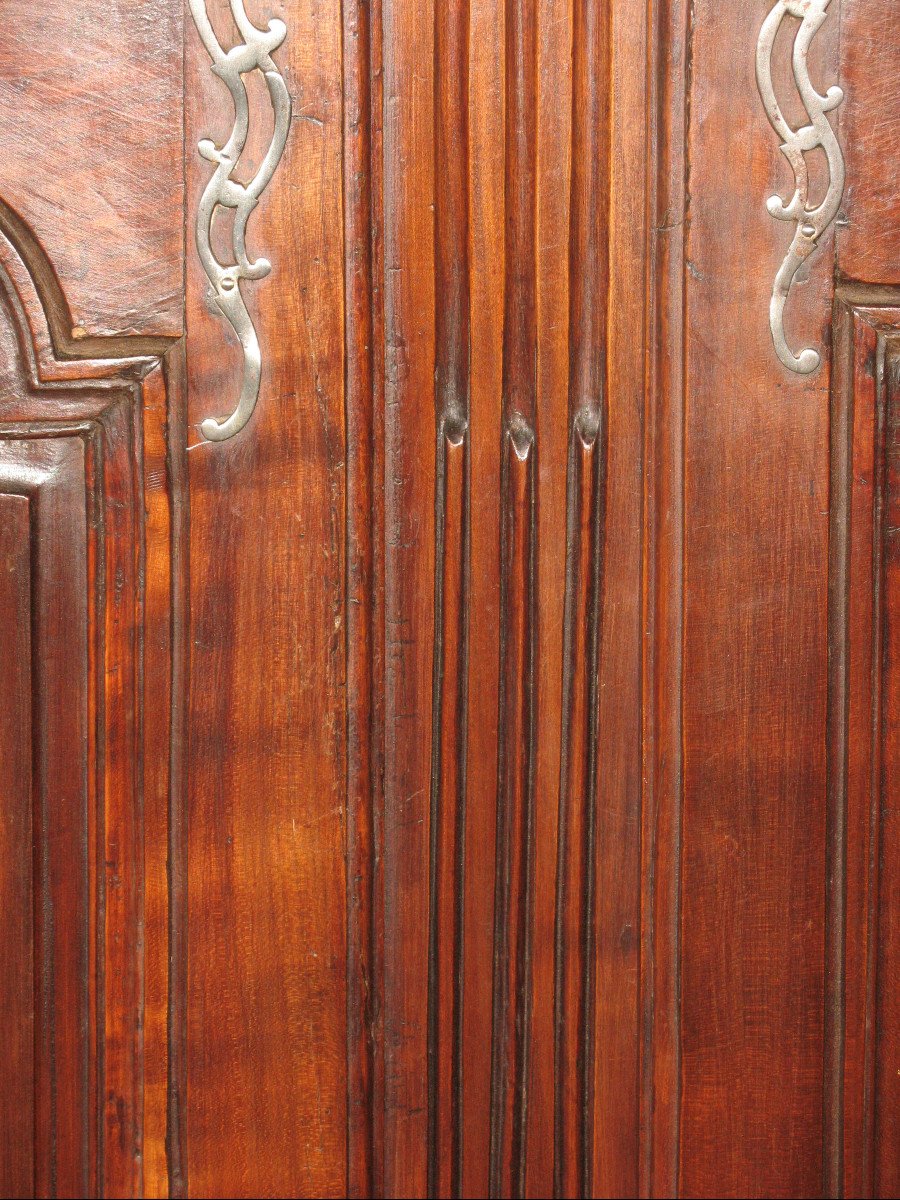 Armoire en bois fruitier début 19ème de style Louis XV-photo-6