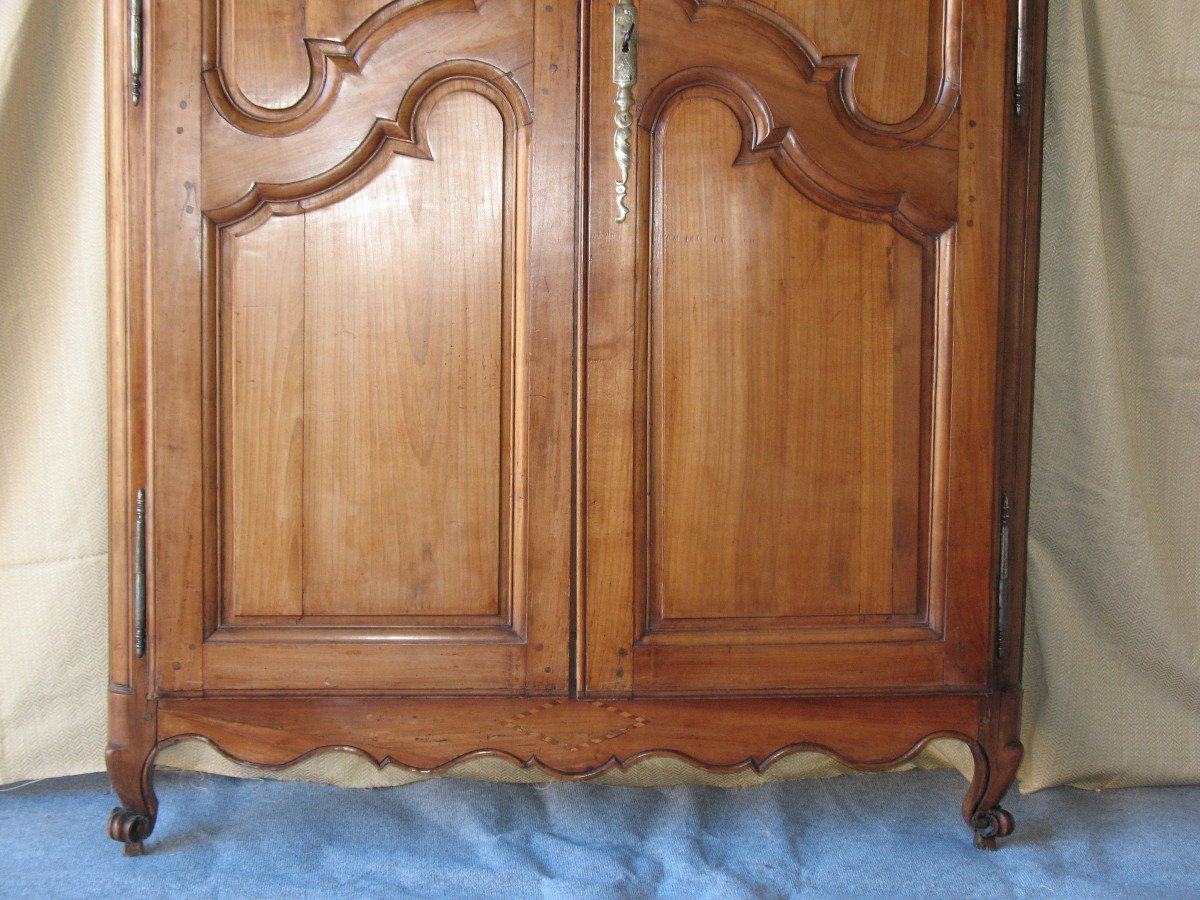 Boiserie en merisier à 2 portes époque 19ème style Louis XV-photo-3