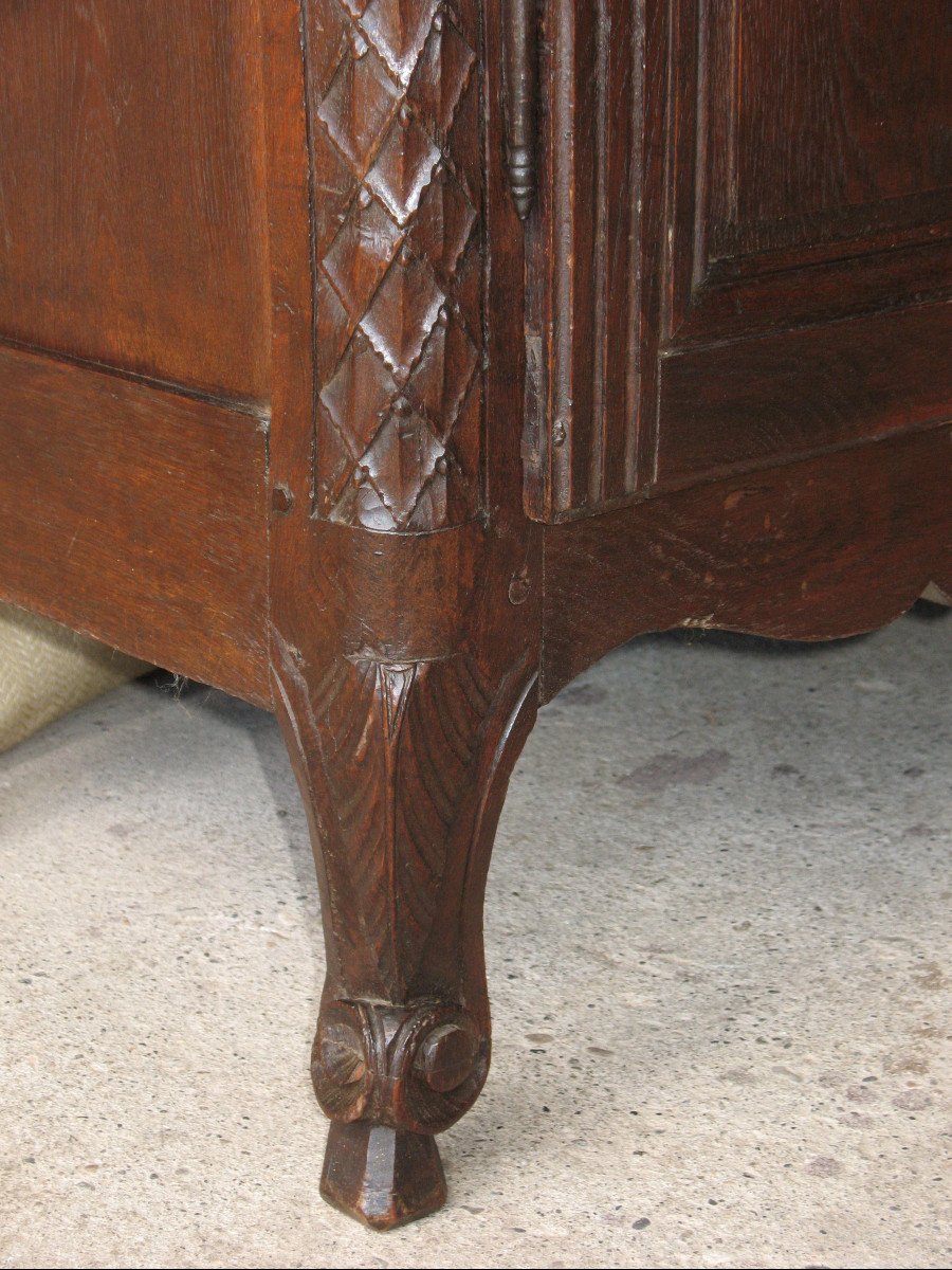 Wedding Cabinet Glazed And Carved In Oak 19th Time Origin Normandy-photo-4