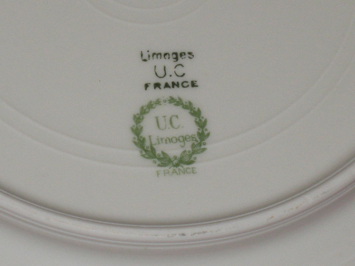 Service de table en porcelaine de Limoges décor floral 101 pièces style Louis XVI époque 20ème-photo-1