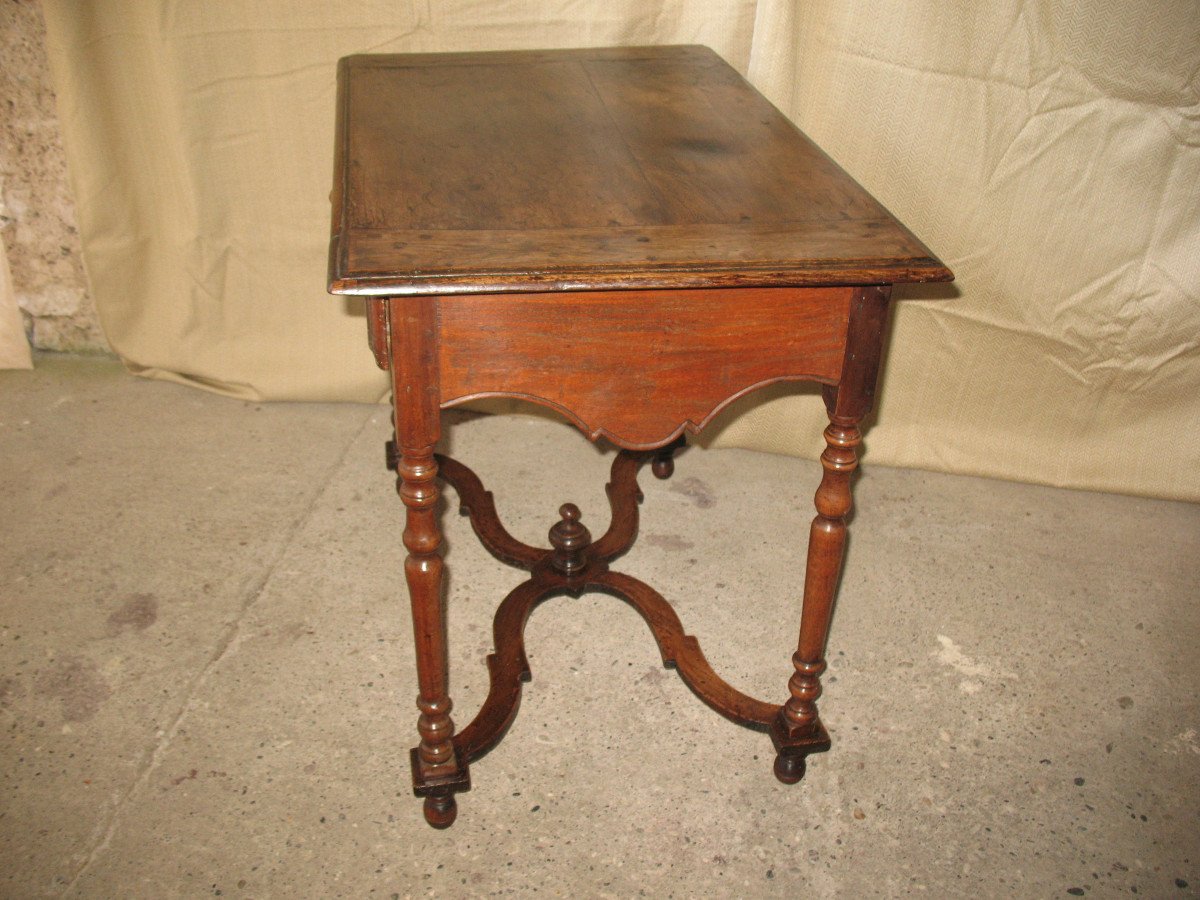 Table à écrire bureau avec tiroir époque Louis XIII en bois massif  17ème-photo-4