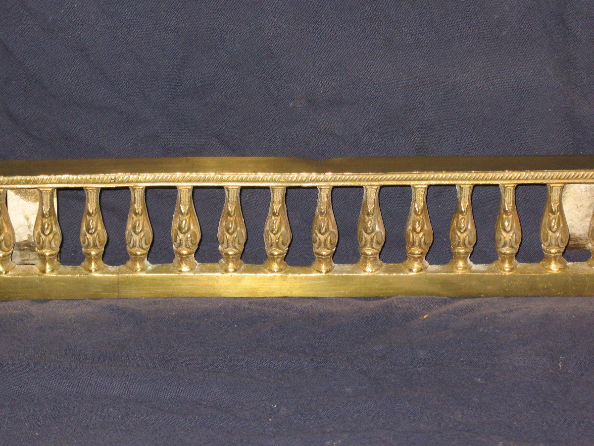 Fireplace Bar, Louis XVI Style Bronze Fire Bar, 19th Century-photo-3