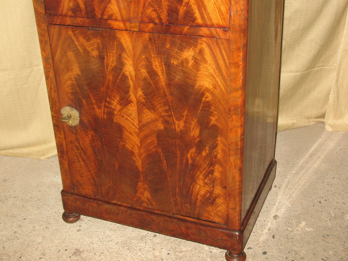 Small Chest Of Drawers In Flamed Mahogany Restoration Period 19th-photo-4