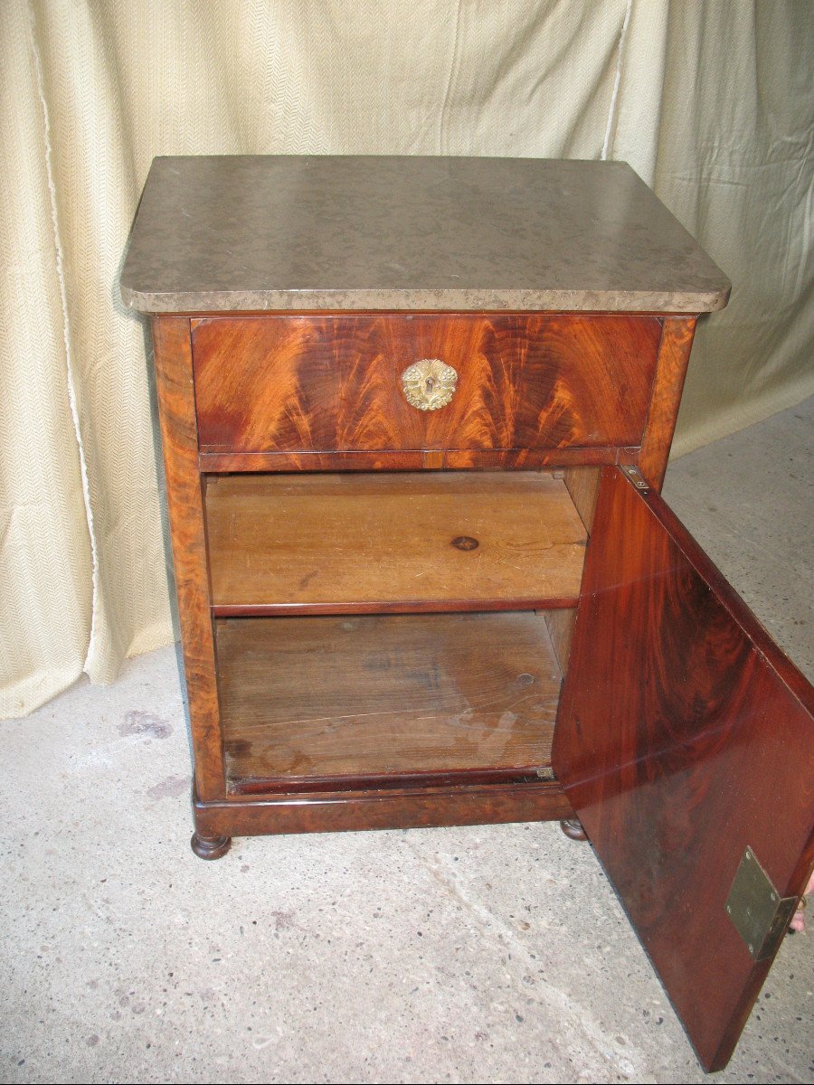 Small Chest Of Drawers In Flamed Mahogany Restoration Period 19th-photo-3