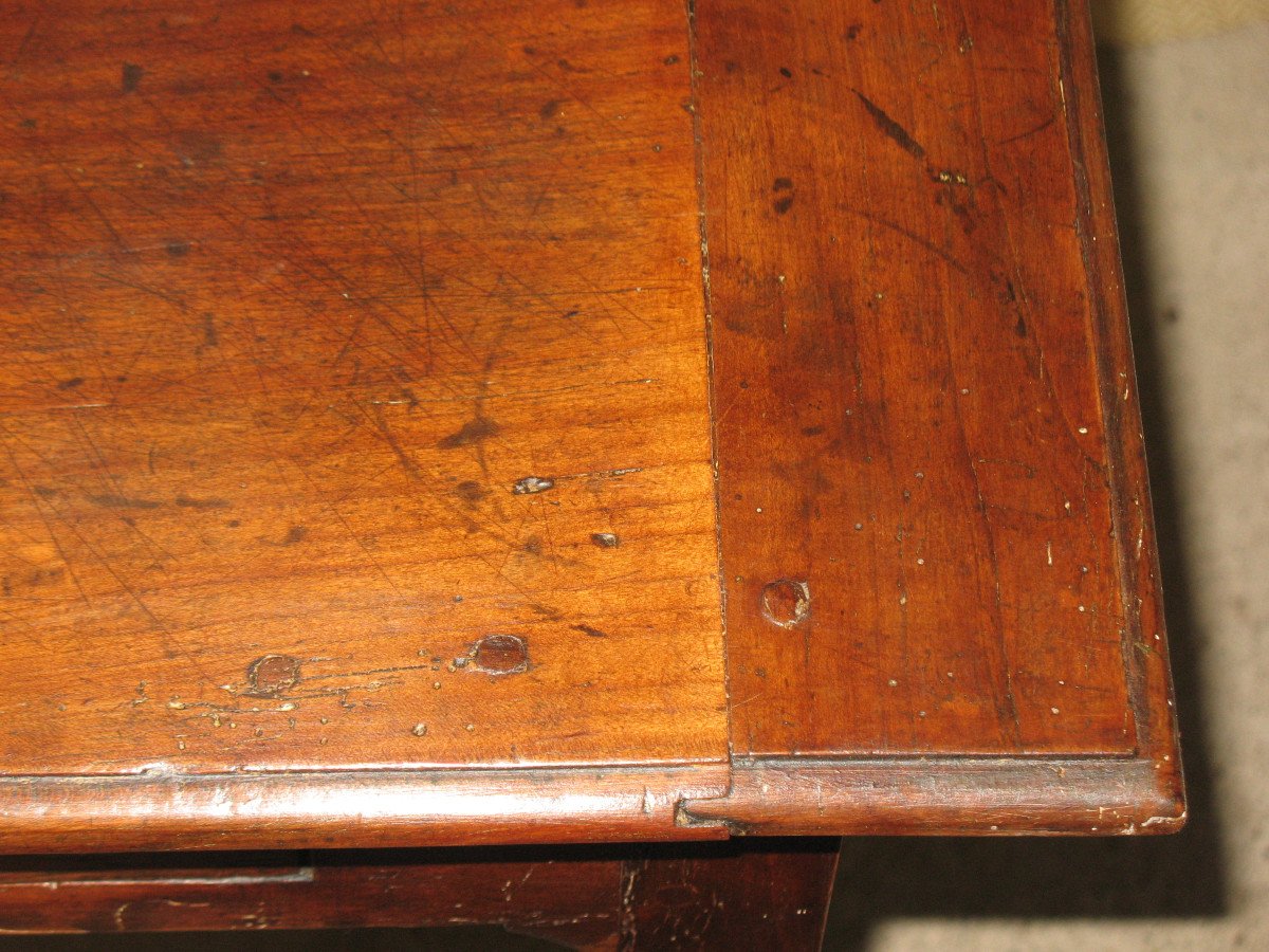 Petite table à écrire bureau époque Louis XVI en merisier massif avec 1 tiroir époque 18ème-photo-2