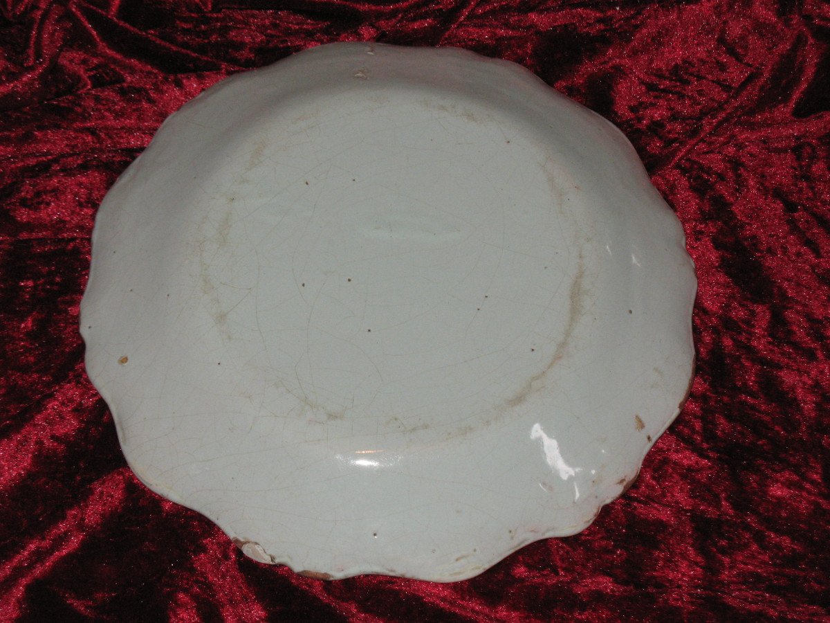 Earthenware Plate From Lille, Early 18th Century Floral Decoration-photo-5
