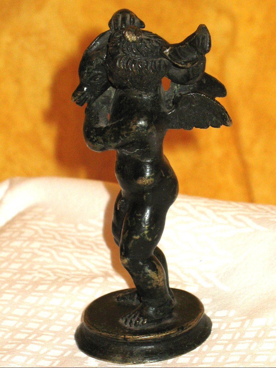 Bronze Sculpture Of The Cherub And The Dolphin In The Style Of The Grand Tour, 20th Century-photo-5