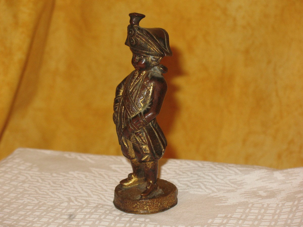 Militaire sculpture en bronze petit objet de vitrine époque 20ème-photo-2