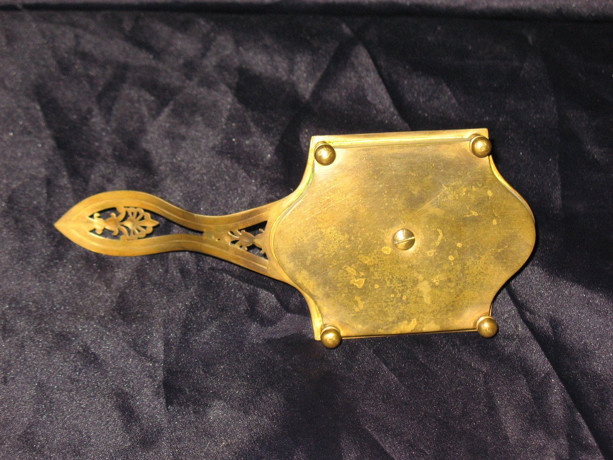 Hand Candle Holder In Bronze And Marble 19th Century Louis XVI Style-photo-5