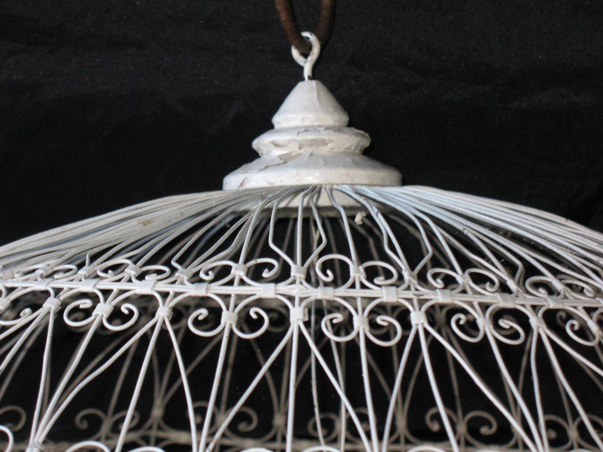 Hot-air Bird Cage In Worked Iron, Romantic Style, Circa 1900-photo-4