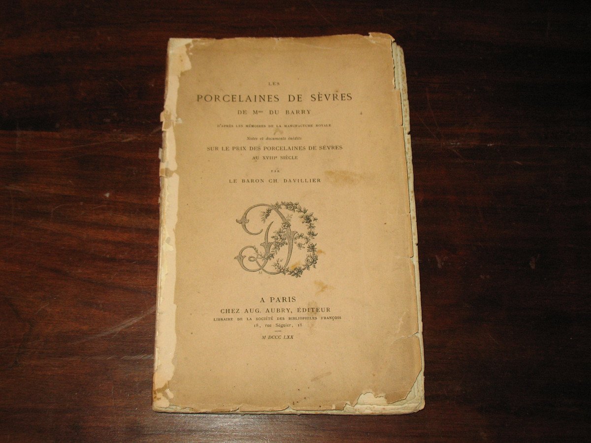 Les porcelaines de Sèvres de Mme du Barry  Les mémoires de la manufacture par C. Davillier-photo-4