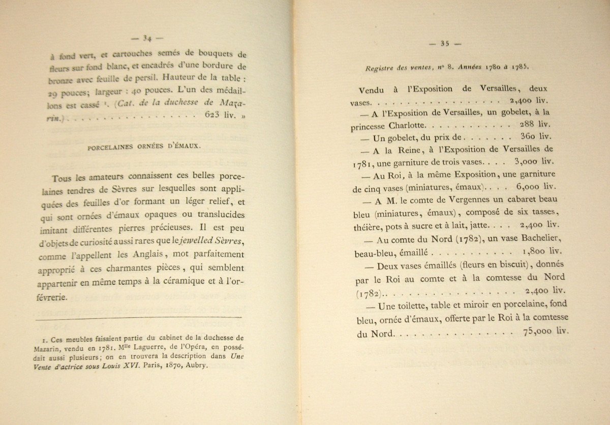 Les porcelaines de Sèvres de Mme du Barry  Les mémoires de la manufacture par C. Davillier-photo-1