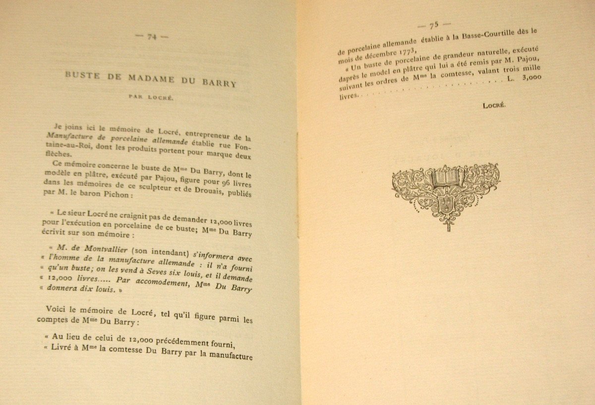 Les porcelaines de Sèvres de Mme du Barry  Les mémoires de la manufacture par C. Davillier-photo-4