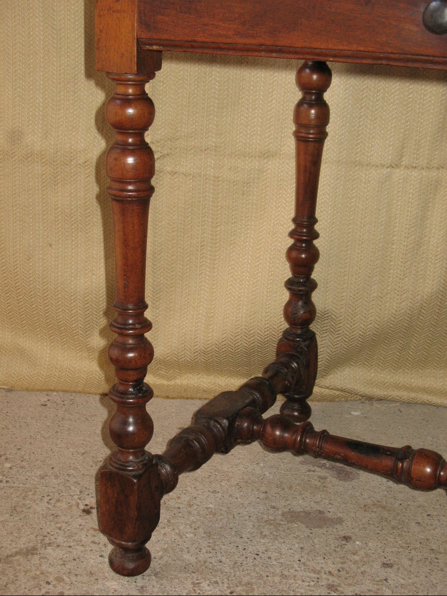 Writing Table Desk Louis XIV Period With A Drawer Late 17th Period Origin Périgord-photo-2