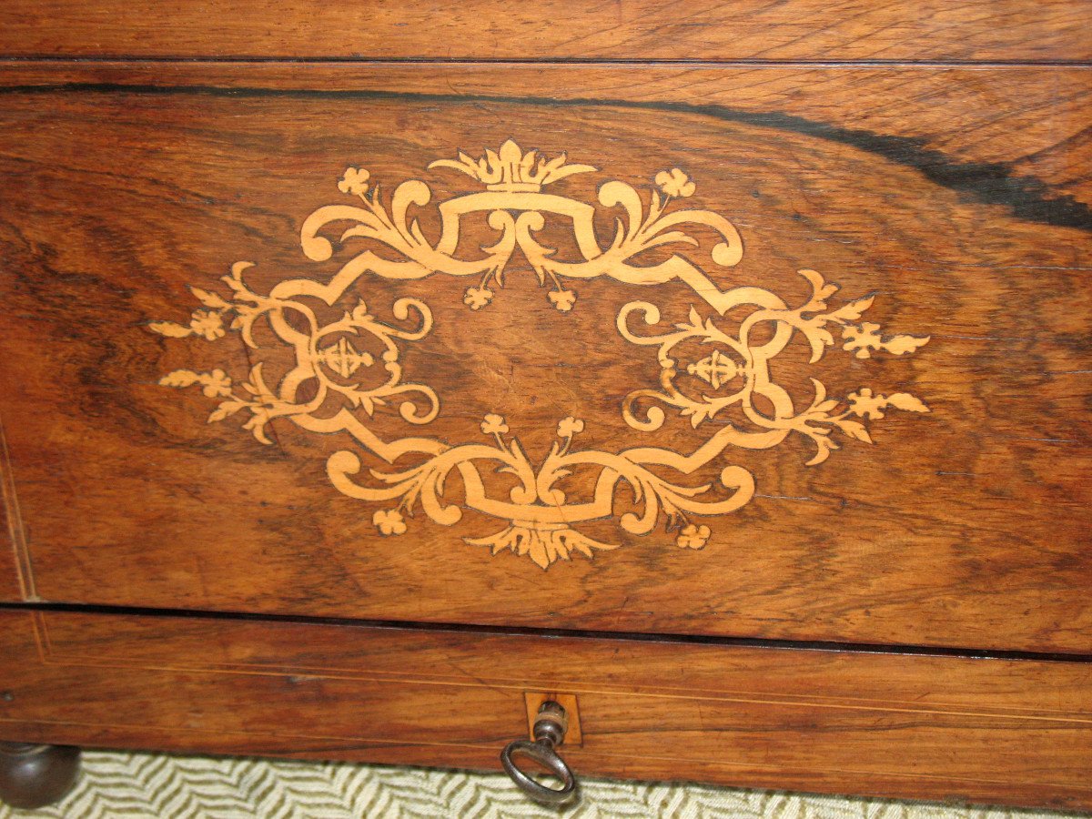 Liqueur Cellar Marquetry Box Charles X Period - 19th-photo-2