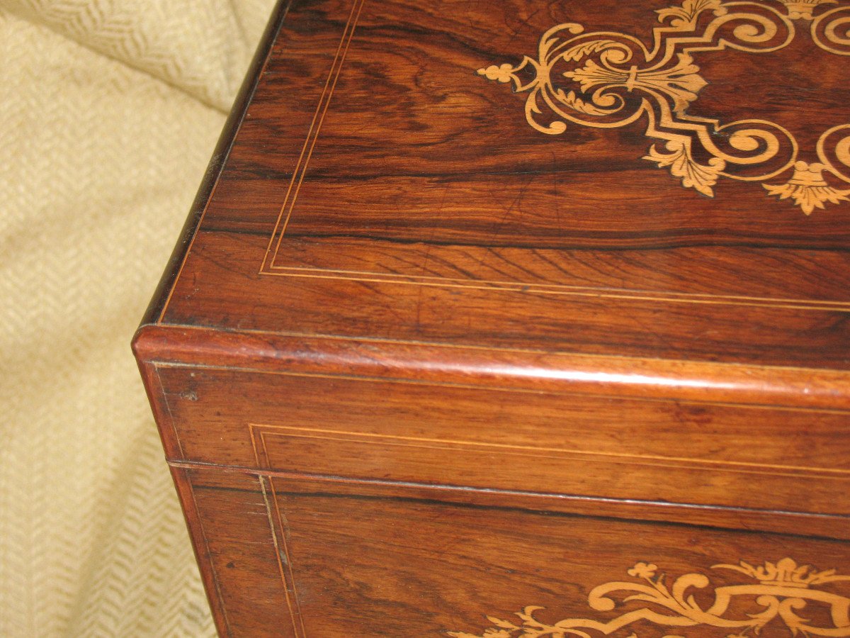 Liqueur Cellar Marquetry Box Charles X Period - 19th-photo-7