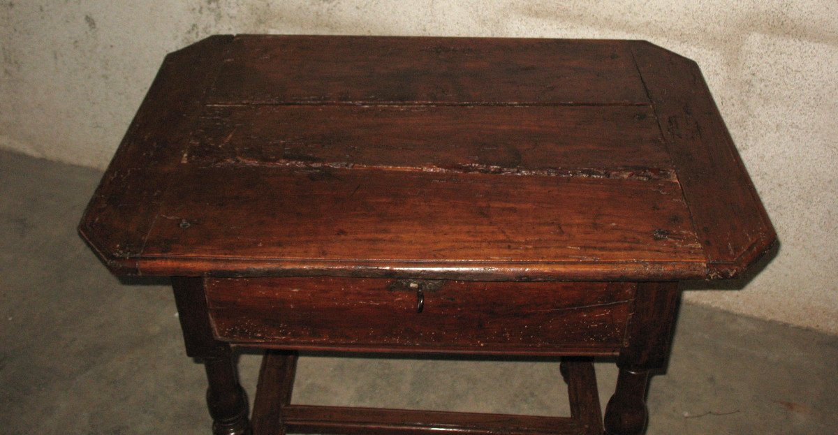 Writing Table Desk With A Drawer In Fruit Wood Louis XIII Period 17th-photo-4
