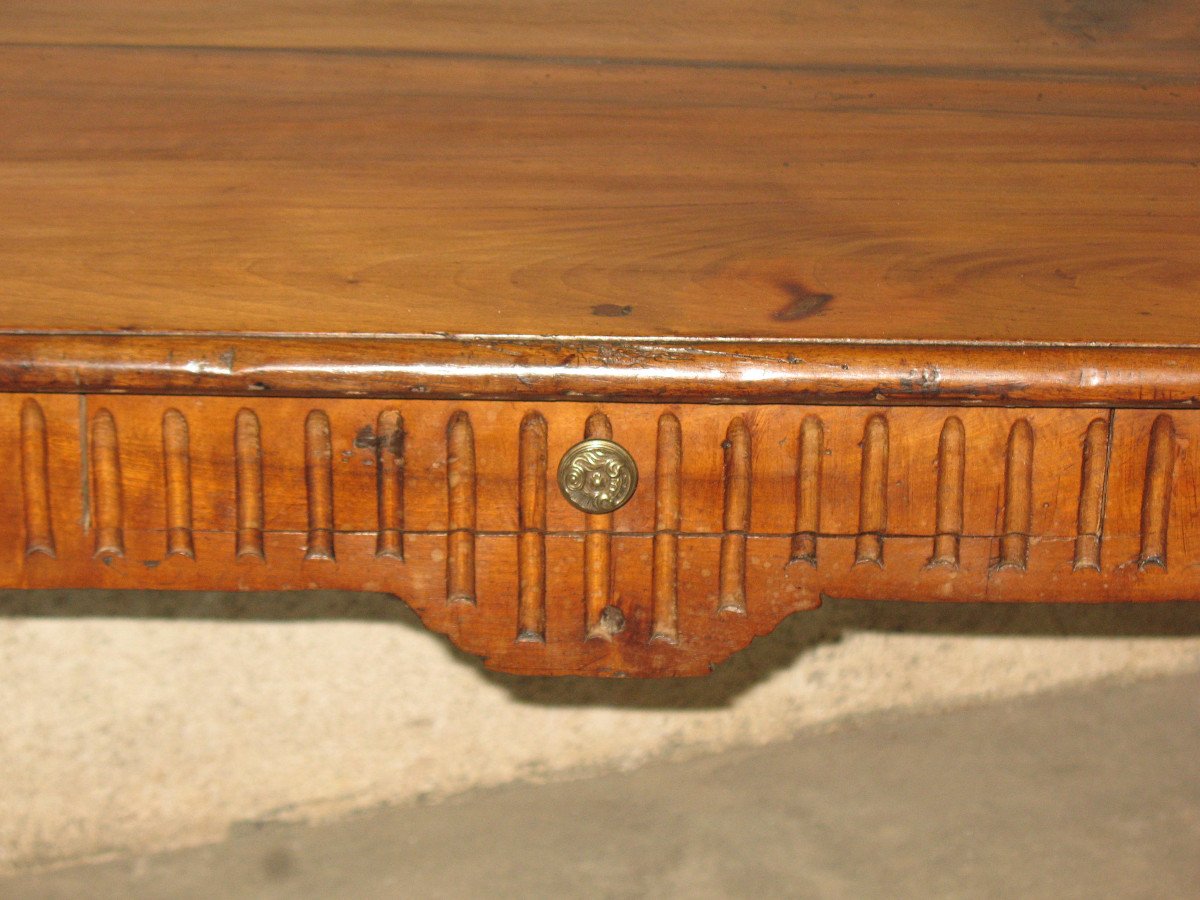 Louis XVI Period Writing Table, Late 18th Century With 1 Belt Drawer-photo-4