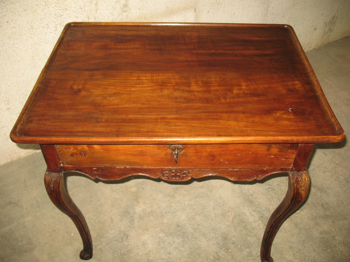 18th Century Cabaret Table In Cherry Wood, Louis XV Period-photo-2