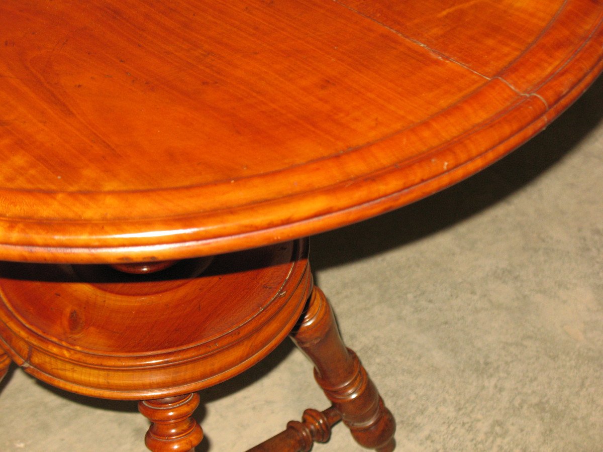 Restoration Period Tripod Pedestal Table In Solid Cherry Wood 19th-photo-7