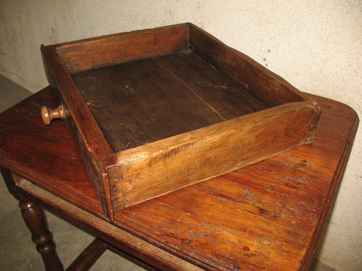 Table à écrire bureau époque Louis XIV  en bois fruitier Origine Périgord  avec 1 tiroir 17ème-photo-7