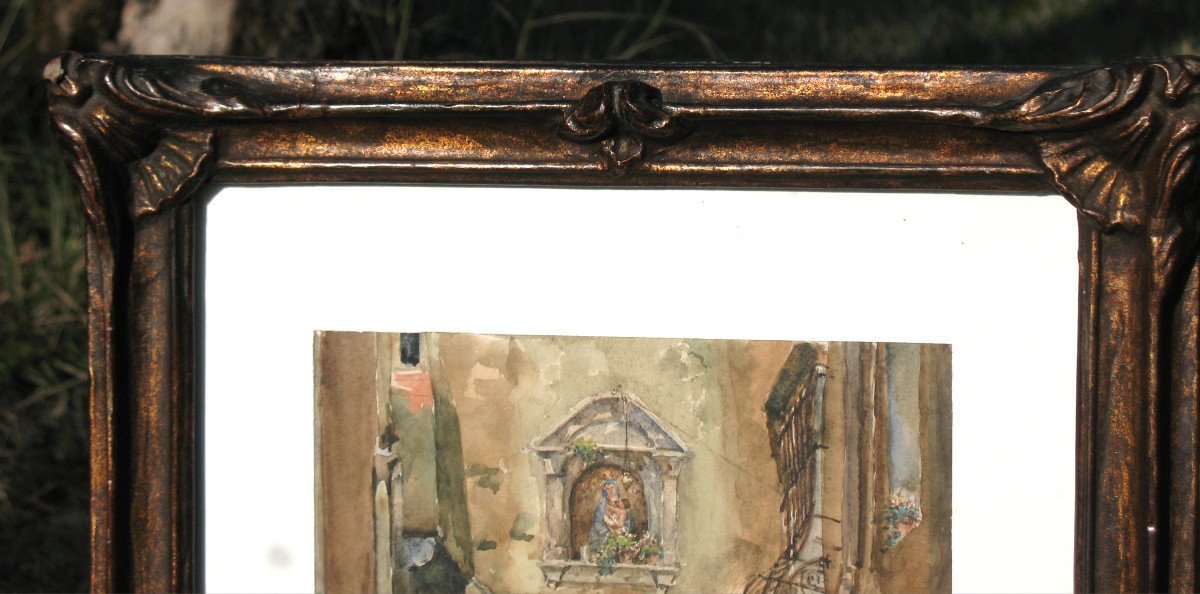 San Remo Italy Watercolor Signed By Riccardo Guidorizzi Framed-photo-5