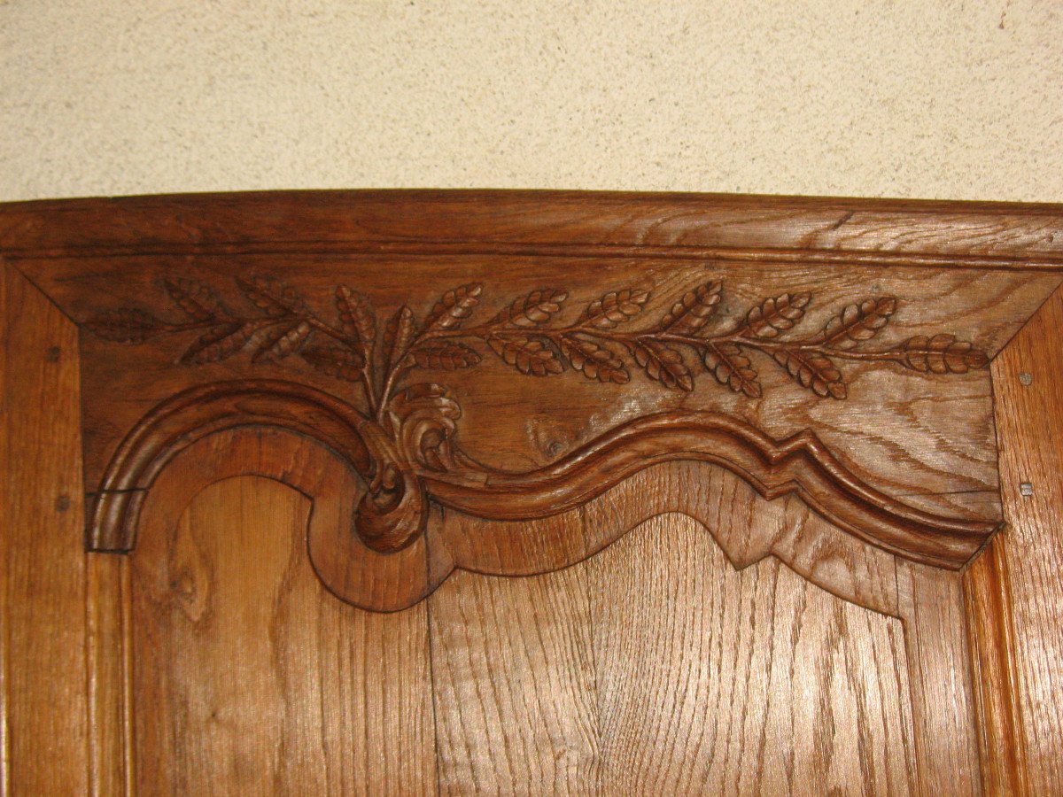 Pair Of Louis XV Style Woodwork Doors In Carved Oak, Early 19th Century-photo-3