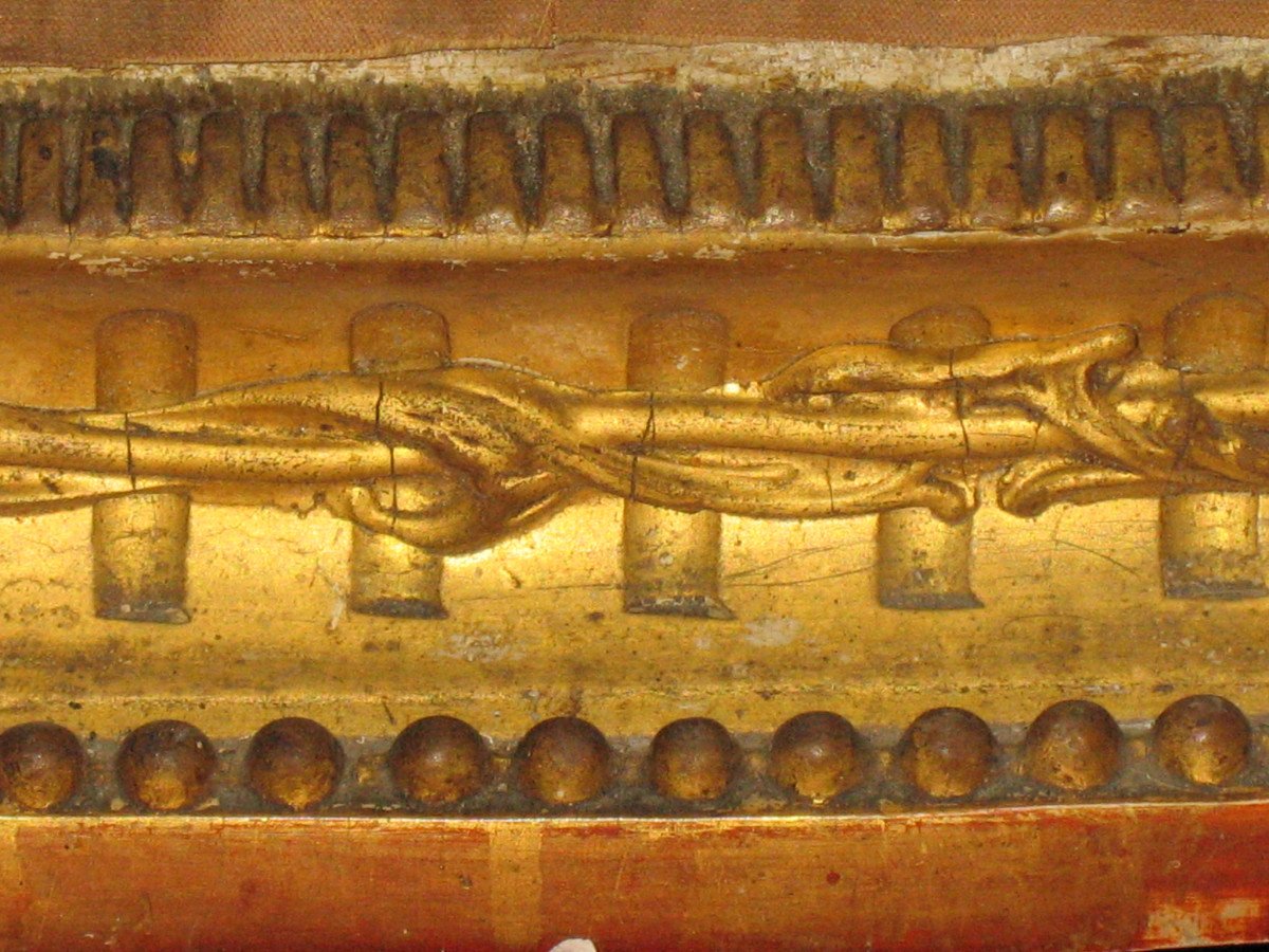 18th Century Gilded Wooden Base For Pendulum, Bronze, Sculpture, Etc.-photo-3